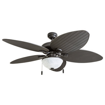 Honeywell Inland Breeze Indoor/Outdoor Ceiling Fan With Light, 52", Bronze