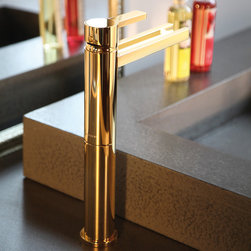 Aqua Polished Gold Modern Bathroom Faucet - Bathroom Sink Faucets