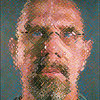 "Chuck Close" Self-Portraits Street Banner Wall Art