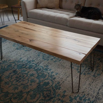 Coffee tabel using reclaimed antique wood from Front Range Timber