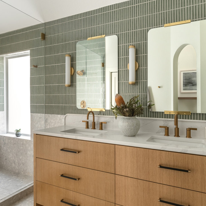75 Beautiful Bathroom with Green Tile Ideas & Designs - December 2025 ...