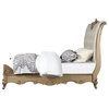 Acme Queen Bed With Champagne Pu And Antique Gold 23790Q