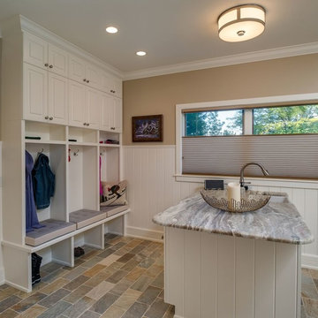 Beautiful and Efficient Family Entrance and Laundry