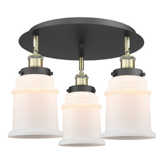 Innovations Canton 3 17.75" Flush Mount Antique Brass - Industrial ...
