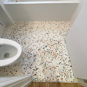 bathroom renovation with custom medicine cabinet