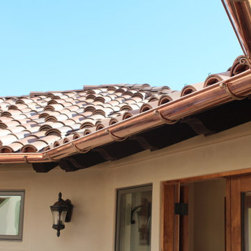 New Home in Palmdale Ca. First day Copper Half Round Gutter