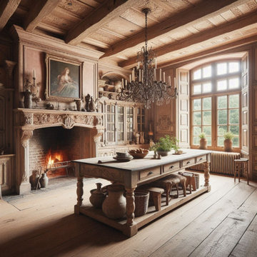 casa di campagna antica sul lago