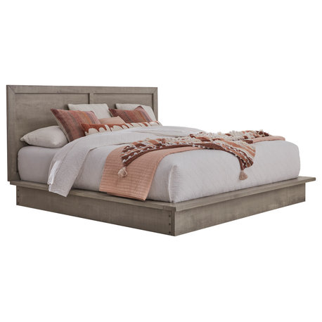 Palisades Queen Bed, Stone Gray-Beige