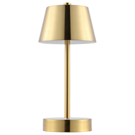 Safavieh Laita Rechargeable LEDTable Lamp Brass Gold