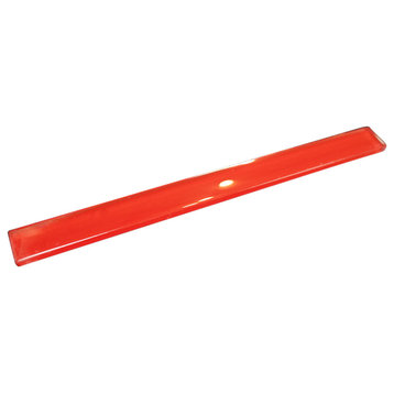 0.5"x11.75" Sylvan Glass Pencil Liner Tile, Ruby Red