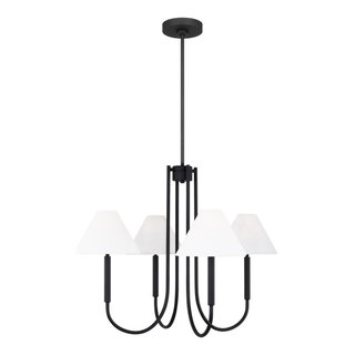 Visual Comfort Studio DJC1024MBK 5-Light Chandelier, Porteau ...