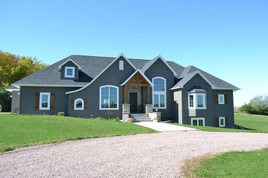 Gray house exterior idea in Other