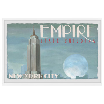 "Empire Moon" Framed Painting Print, 30x20