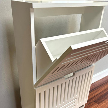 Custom Shoe Storage Cabinet with 2 Tilt Out Shelves