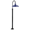 Cocoweb 18" Vintage LED Post Light in Cobalt Blue With 8' Post