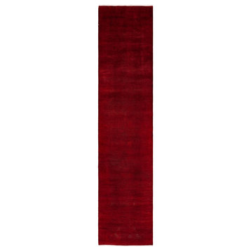 Fine Vibrance, One-of-a-Kind Hand-Knotted Area Rug Red, 3' 0" x 13' 4"