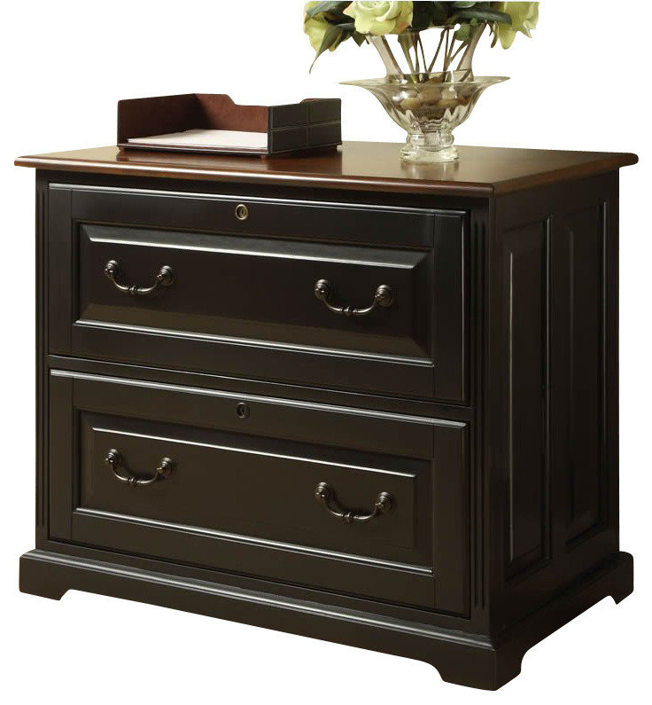 Riverside Furniture Bridgeport Lateral File in Antique Black