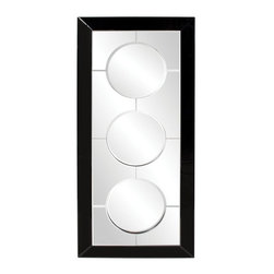 www.essentialsinside.com: trifecta rectangular black framed wall mirror - Wall Mirrors