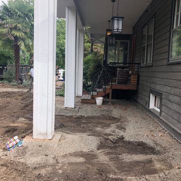 Bocce Ball Court, Pond, Granite Rocks and Dimensonal Flagstone