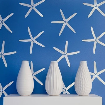 Starfish Allover Stencil Pattern, Reusable Stencils For Walls, DIY Wall Decor
