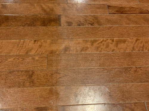 Floor Finish Ling, Spilled Water On Engineered Hardwood Floor