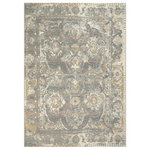 Trans Ocean - Liora Manne Marina Kashan Indoor/Outdoor Rug, Gray 7'10"x9'10" - Ornate, floral motifs and decorative border are masterfully showcased in this Kashan rug. The natural, earthy color palette emphasizes a detailed traditional pattern beautifully enhanced by subtle distressing. An old-world charm design made simple, in primary shades of gray and ivory accented with pale blue and gold this flat area rug is a stylish addition to any space inside or outside your home.Made in Egypt from 100% polypropylene, the Marina Collection is Power Loomed to create intricate designs with a broad color spectrum and a high-quality finish. The material is flatwoven, low profile, weather resistant, UV stabilized for enhanced fade resistance, durable and ideal for those high traffic areas such as your patio, sunroom, kitchen, entryway, hallway, living room and bedroom making this the ideal indoor or outdoor rug. Detailed patterns are offered in an eclectic mix of styles ranging from tropical, coastal, geometric, contemporary and traditional designs; making these perfect accent rugs for your home. Limiting exposure to rain, moisture and direct sun will prolong rug life.