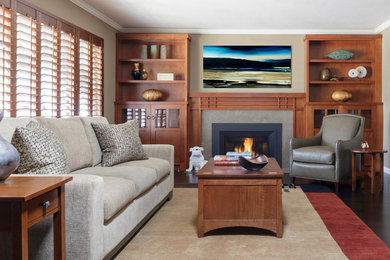 Living room - craftsman living room idea in San Francisco