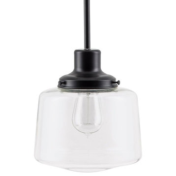 Scolare Pendant Light with Bulb, Black