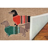 Frontporch Holiday Hounds Indoor/Outdoor Rug Neutral 1'8"x2' 6"