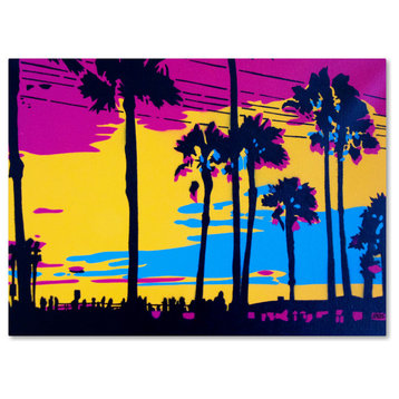 Abstract Graffiti 'California Sunset' Canvas Art, 18" x 24"