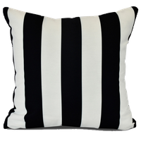 Stripe, Stripe Print Indoor/Outdoor Pillow, Black,16 x 16-inch