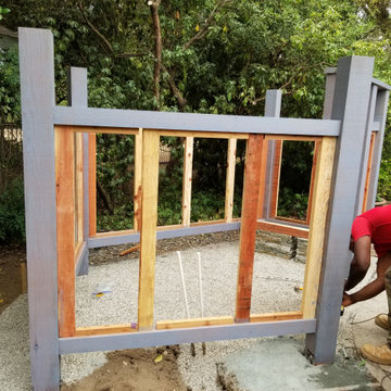 Painted Frame and Concrete Floor