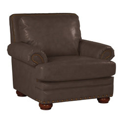 Brennan Premier Stationary Chair by La-Z-Boy shown in Cigar - Products
