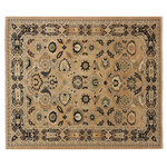 Bareens Designer Rugs - Bohemien Ziegler Earline Rose Blue Hand-Knotted Wool Rug - 8'2'' x 10'2'' - Enhance the ambiance of your home with this magnificent Persian-influenced Turkish hand-knotted rug made by skilled artisans capable of creating the most exceptional vegetable dyes and hand-spun wool. This exquisite handmade rug is a one-of-a-kind Peshawar Kafkaz, otherwise identified as Chobi, Chobi Peshawar, Oushak, or Ziegler rug. These handmade rugs are crafted in Pakistan utilizing superior-quality wool imported from Australia, New Zealand, and Korea in two types of weaves: the Persian weave and the Mori weave. This rug is meticulously crafted by hand using the finest natural vegetable dyes extracted from local plants. The artisans use a blend of hand-spun local and fine merino wool, resulting in a rug with a compelling texture, higher lanolin content, and longer staple. The artisans occasionally incorporate natural or artificial silk into the pile to enhance specific motifs. The finished product is an awe-inspiring execution of flawless design and an understated palette that exudes elegance.