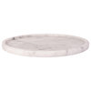 Decorative Round Marble Tray, White Matte