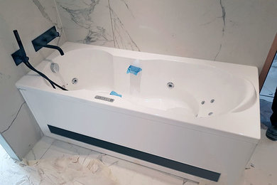 Exemple d'une salle de bain moderne.