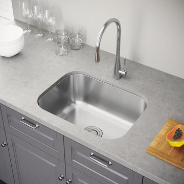 Exclusive Heritage 23" x 18" Single Bowl Undermount Stainless Steel Kitchen Sink
