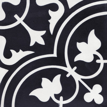 8"x8" Tulips Evening Cement Tiles, Set of 16