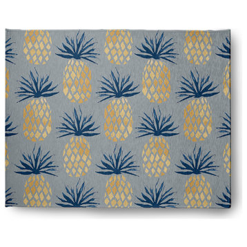 8' x 10' Pineapple Stripes Indoor/Outdoor Rug, Pretty Grey