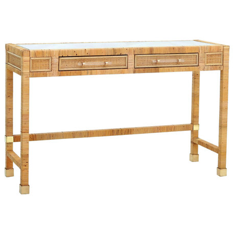 Amara Rattan Desk, Natural