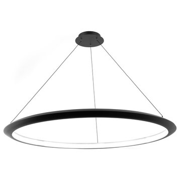 Modern Forms PD-55048 The Ring 48"W LED Suspended Ring Chandelier - Black /