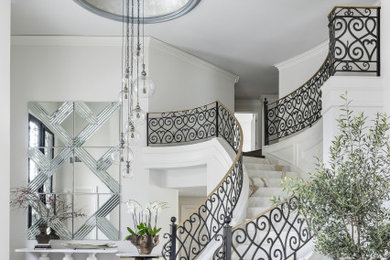 Transitional staircase photo in Orange County