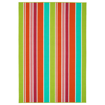 Kaleen Voavah Voa05-86 Striped Rug, Multi, Orange