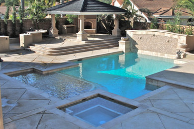 Inspiration for a mediterranean pool remodel in Los Angeles