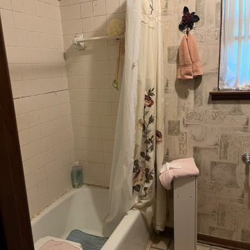 ADA  Shower build up. Before renovation picture