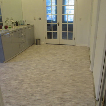 Master bath tile floor remodel