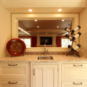 Kitchen Bar with Pass Through to Family Room