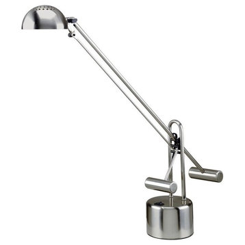 Halotech 1 Light Desk Lamp, Polished Steel