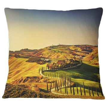 Crete Senesi Rural Landscape Tuscany Landscape Wall Throw Pillow, 16"x16"