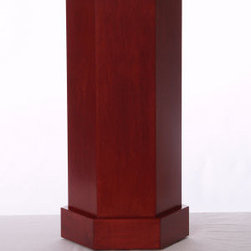 Rosenut Wood Hexagon Pedestals - Furniture
